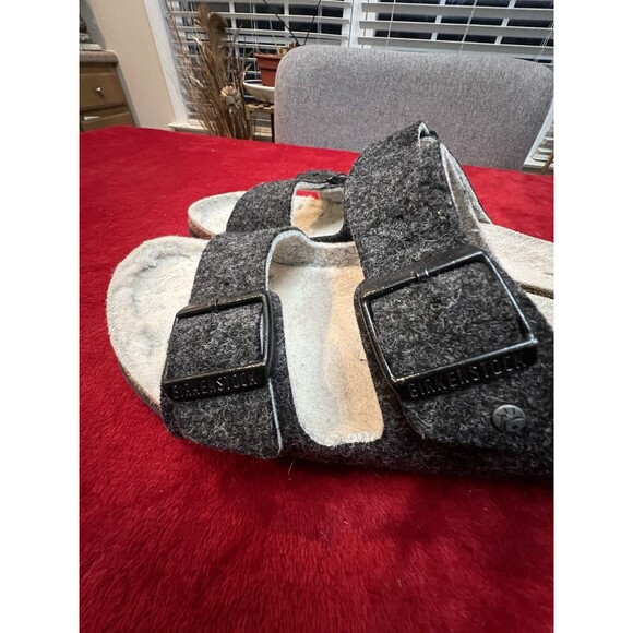 Birkenstock Arizona Wool Felt Rivet Sandals Slides Dark Gray EU 40 (L9, M7) main image 11